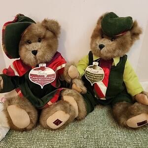 Vtg 2006 TS Everett And Ruby Teddy Bears W/ Tags Retired Plush Stuffed Jointed